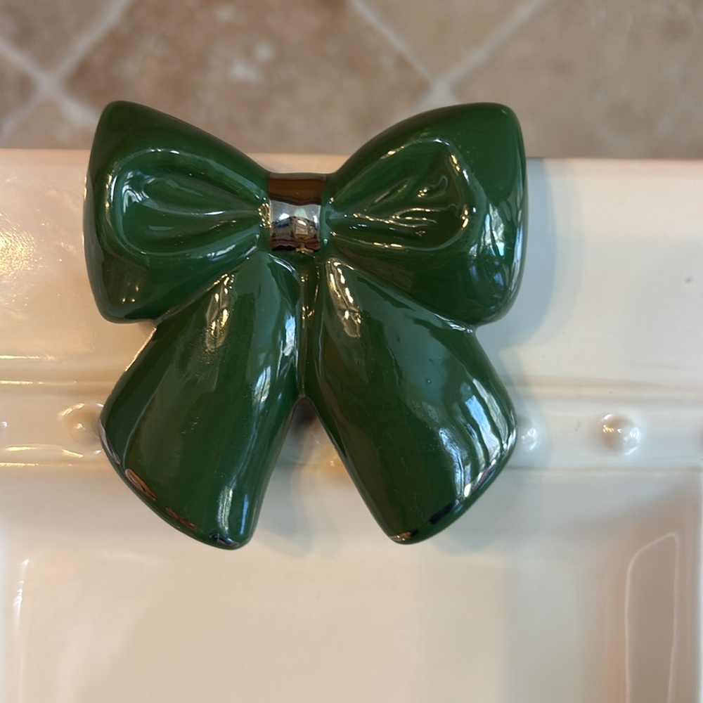 Wrap It Up Nora Fleming Green Bow Mini NWT